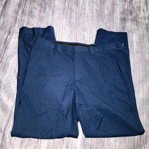 Perry Ellis Portfolio Men's Slim Fit Navy Blue Dress Pants Tailored‎ Trousers 34